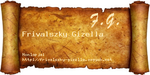 Frivalszky Gizella névjegykártya