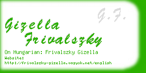 gizella frivalszky business card